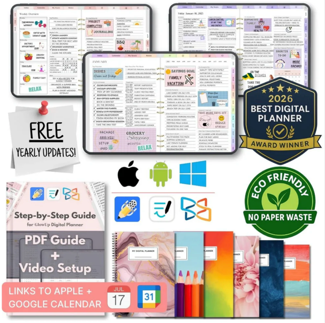 GlowUpFocus Ultimate Digital Planner